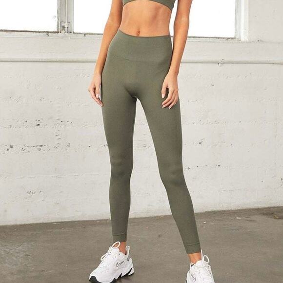 SET ACTIVE Sculptflex High Rise Leggings Olive Green Small S - Picture 1 of 10